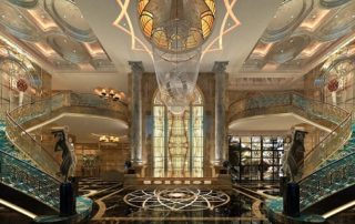 3d render of luxury hotel reception lobby | Pisut & Partners