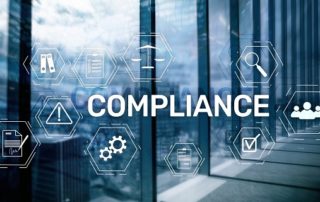 Compliance diagram with icons. Business concept on abstract background. | Pisut & Partners